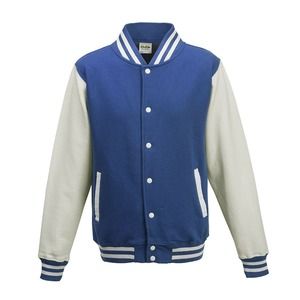 AWDIS JH043 - Baseball sweatshirt Royal Blue/White