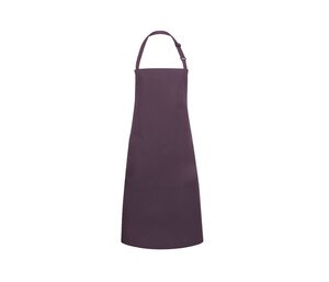Karlowsky KYBLS4 - Basic bib apron with buckle Eggplant