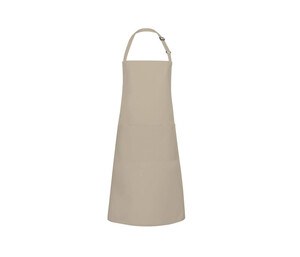 Karlowsky KYBLS5 - Basic bib apron with buckle and pocket Sand