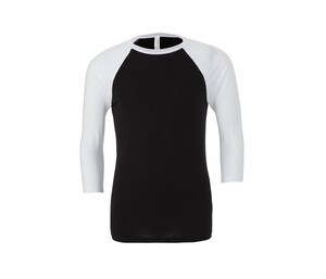 Bella + Canvas BE3200 - Baseball Sleeve T-Shirt Black / White