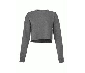 Bella + Canvas BE7503 - Women's short round neck sweatshirt Deep Heather