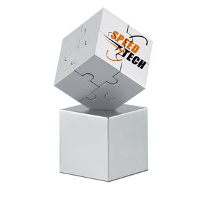 GiftRetail AR1810 - KUBZLE Metal 3D puzzle matt silver