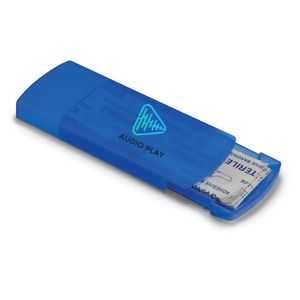GiftRetail KC6949 - EVAN Container with plasters Transparent Blue