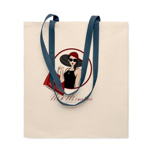 GiftRetail MO6437 - ZEVRA 140 gr/m² Cotton shopping bag Blue