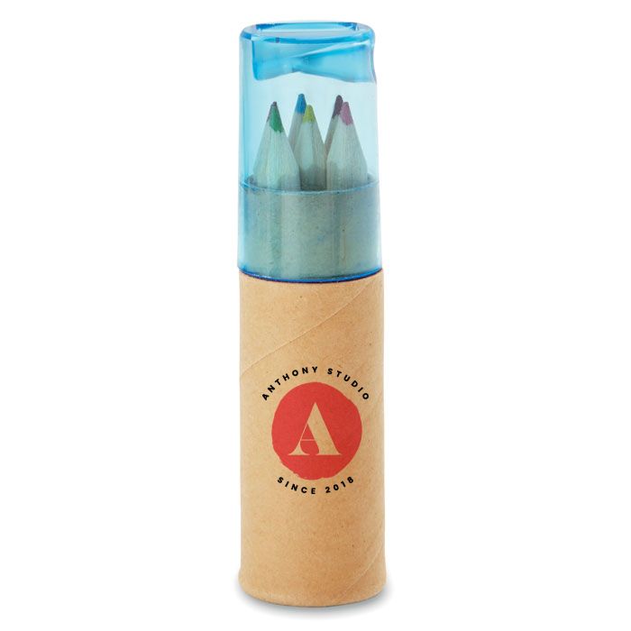 GiftRetail MO8580 - PETIT LAMBUT 6 coloured pencils