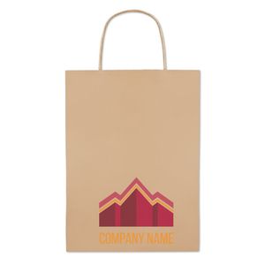 GiftRetail MO8808 - PAPER MEDIUM Gift paper bag medium size Beige