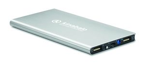 GiftRetail MO8839 - POWERFLAT8 Power bank 8000 mAh matt silver