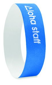 GiftRetail MO8942 -  TYVEK One sheet of 10 wristbands Royal Blue