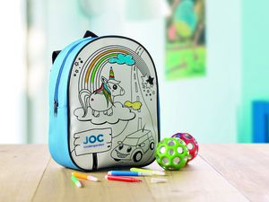 GiftRetail MO9207 - BACKSKETCHY Backpack with 5 markers Turquoise