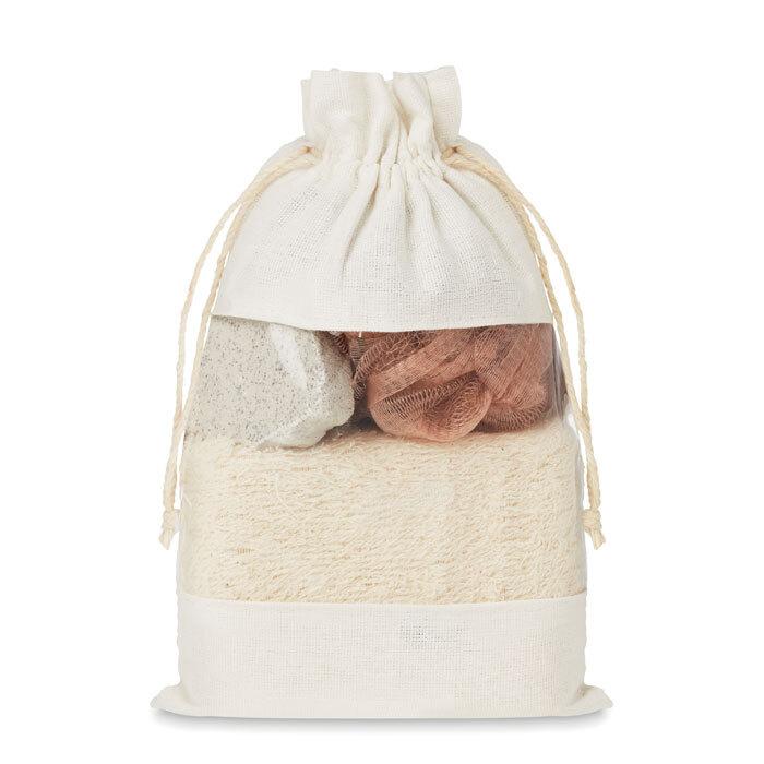 GiftRetail MO9872 - CUIDA SET Bath set in cotton pouch