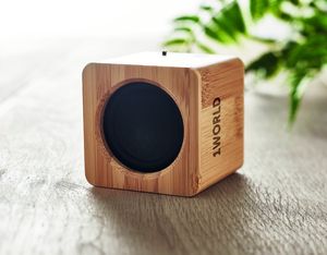 GiftRetail MO9894 - AUDIO Bamboo wireless speaker Wood