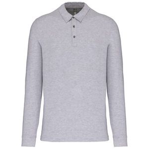 Kariban K264 - Men's long sleeved jersey polo shirt Oxford Grey