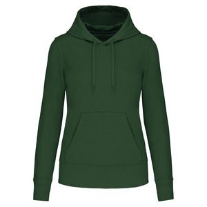Kariban K4028 - Ladies' eco-friendly hooded sweatshirt Forest Green