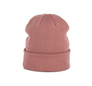 K-up KP031 - KNITTED TURNUP BEANIE Light Marsala