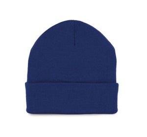 K-up KP892 - Recycled beanie with knitted turn-up Royal Blue