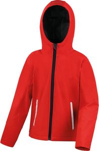 Result R224JY - Kids TX Performance Hooded Softshell Jacket