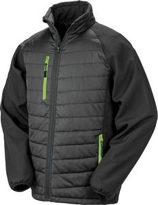Result R237X - BLACK COMPASS PADDED SOFT SHELL JACKET