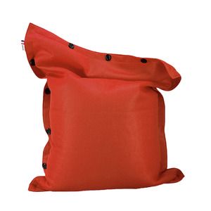 Shelto SH130 - Pouf with removable cover – Medium size Orange