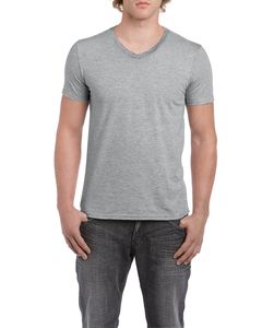 GILDAN GIL64V00 - T-shirt V-Neck SoftStyle SS for him Sport Grey