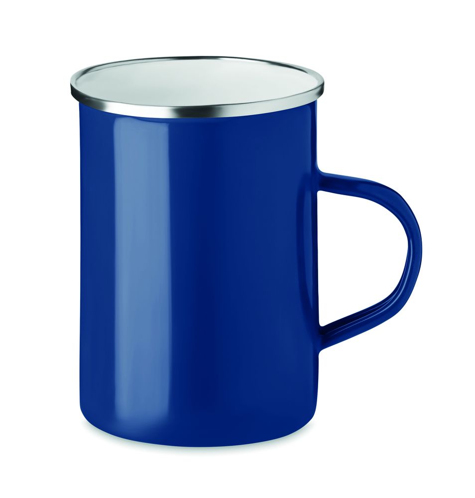 GiftRetail MO6775 - SILVER Metal mug with enamel layer