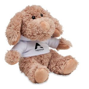 GiftRetail MO6806 - DOGGY Dog plush wearing a hoodie White