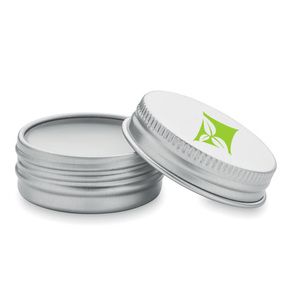 GiftRetail MO6809 - BALM Vegan lip balm in round tin White