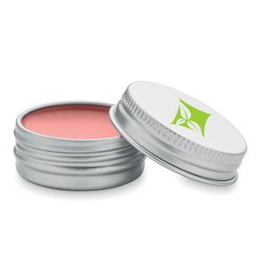 GiftRetail MO6809 - BALM Vegan lip balm in round tin Pink