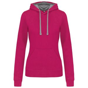 Kariban K465 - Ladies’ contrast hooded sweatshirt