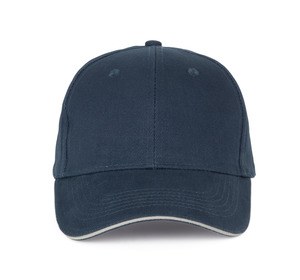 K-up KP011 - ORLANDO - MEN'S 6 PANEL CAP Twilight Blue / Light Grey