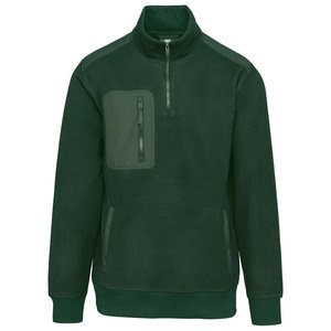 WK. Designed To Work WK905 - Unisex eco-friendly fleece with zipped neck Forest Green