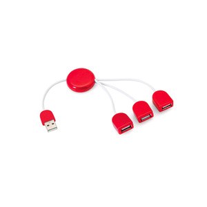 Makito 3899 - USB Hub Pod Red