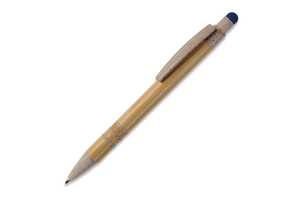 TopPoint LT87282 - Ball pen bamboo and wheatstraw with stylus Beige/Blue