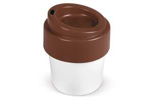 TopPoint LT98707 - Coffee cup Hot-but-cool with lid 240ml White/Brown