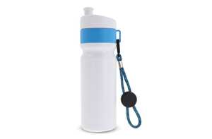 TopPoint LT98736 - Sports bottle with edge and cord 750ml White/ Light Blue