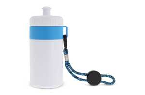 TopPoint LT98785 - Sports bottle with edge and cord 500ml White/ Light Blue