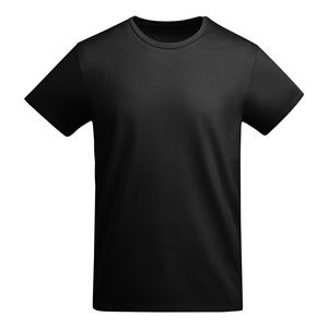 Roly CA6698 - BREDA Tubular short-sleeve t-shirt in OCS certified organic cotton Black