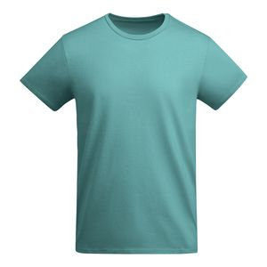 Roly CA6698 - BREDA Tubular short-sleeve t-shirt in OCS certified organic cotton Dusty Blue