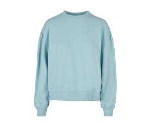 BUILD YOUR BRAND BY212 - LADIES OVERSIZED CREWNECK Ocean Blue