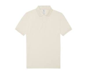 B&C BCU424 - Short-sleeved fine piqué poloshirt Off White