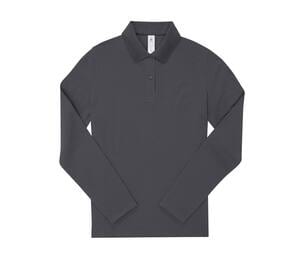 B&C BCW462 - Ladies' long sleeve poloshirt Dark Grey