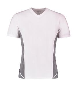 Gamegear KK969 - Regular Fit Cooltex® Panel V Neck Tee White/Grey