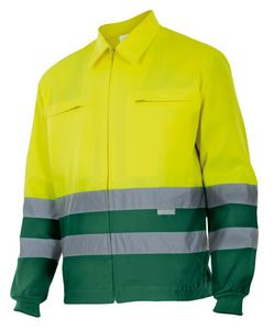 Velilla 153 - HV TWO-TONE JACKET GREEN/HI-VIS YELLOW