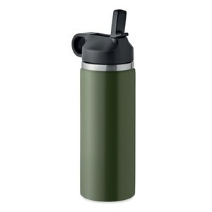 GiftRetail MO6938 - IVALO Double wall bottle 500 ml Dark Green