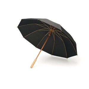 GiftRetail MO6967 - TUTENDO 23,5 inch RPET/bamboo umbrella Black