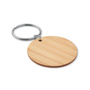 GiftRetail MO6977 - ROUNDBOO Round bamboo key ring Wood