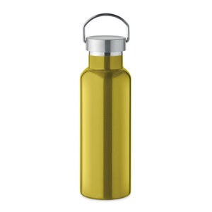 GiftRetail MO2107 - FLORENCE Double wall bottle 500 ml Lime