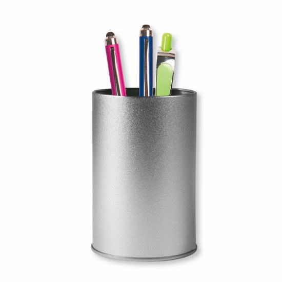 EgotierPro 22346 - Round Aluminum Metallic Pencil Bucket BUCKET