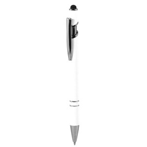 EgotierPro 37513RE - Recycled Aluminum Pen with Touch Pointer EVEN White