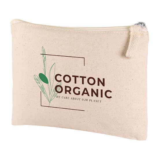 EgotierPro 38062 - Organic Cotton Canvas Toiletry Bag AIRY