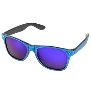 EgotierPro 38056 - Colored Wood-Imitation Sunglasses with UV400 Mirror Lenses TIMBER